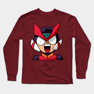 Mega Man Zero Manga Face Long Sleeve T-Shirt